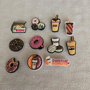 11pcs/set Dunkin' Donuts Shoes/Crocs Charms